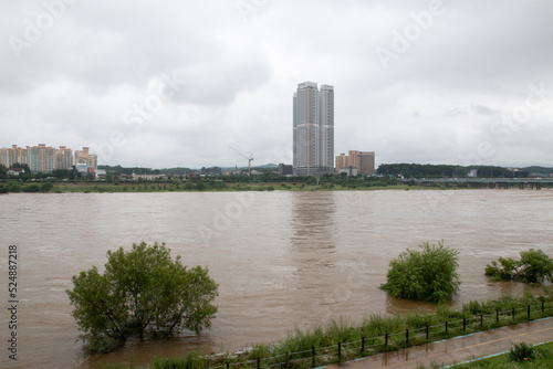 Yeoju Namhan Riverside after a heavy rain