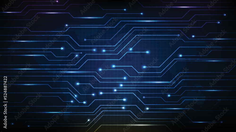abstract background of futuristic digital dark blue electronic circuit line abstract background of futuristic digital dark blue electronic circuit line