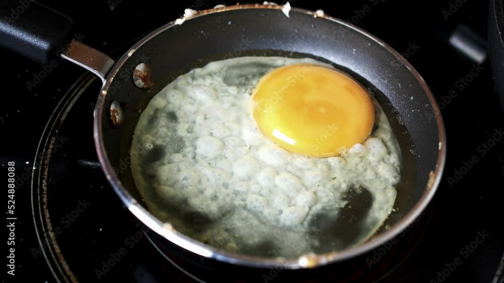 Fried eggs in the pan close up , Fried eggs in the pan close up ,