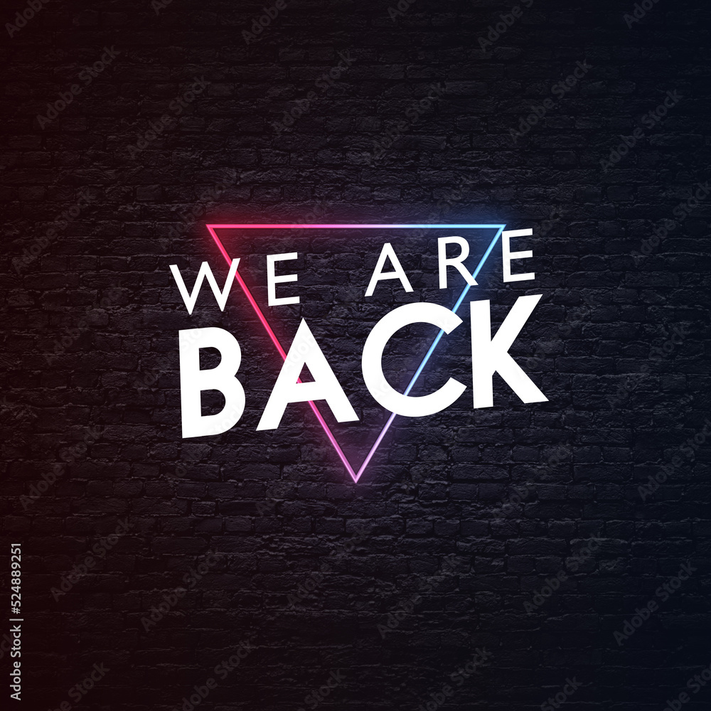 we are back poster Stock Illustration Adobe Stock