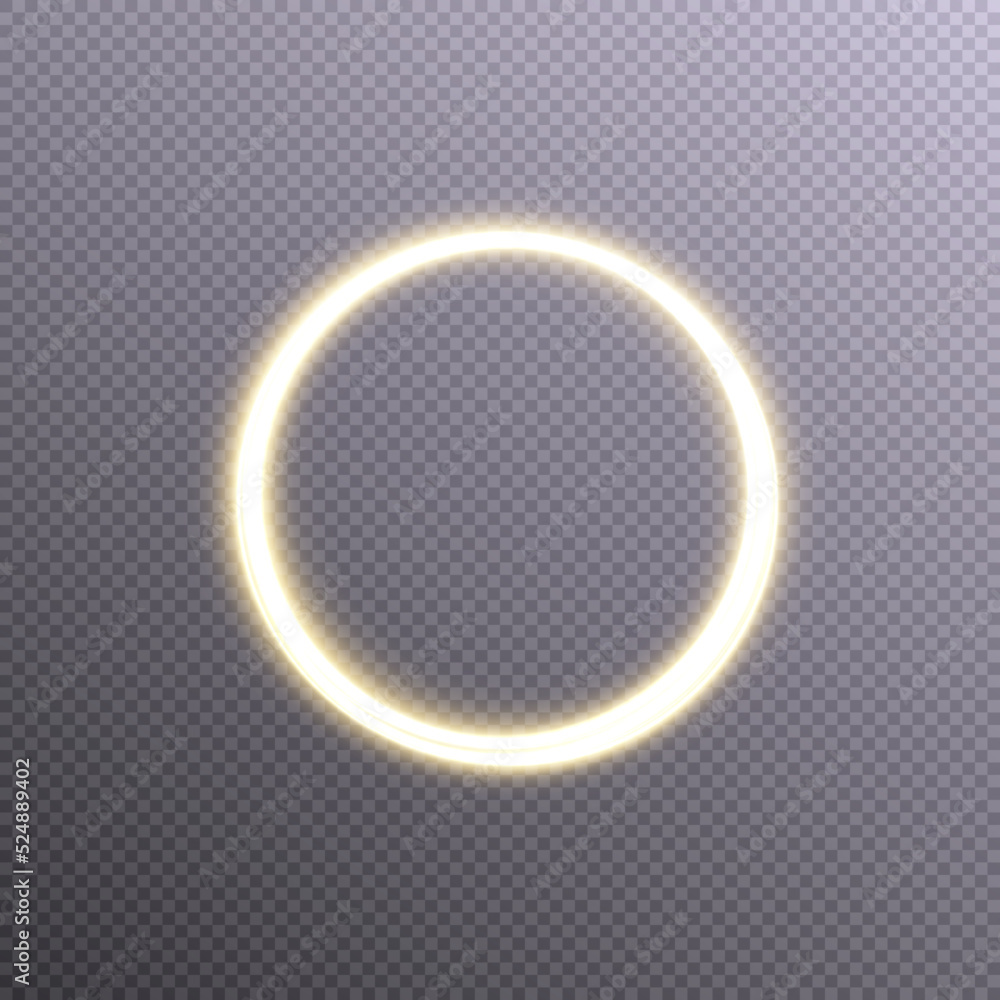 Glowing Golden Circle PNG Transparent Images Free Download | Vector Files |  Pngtree
