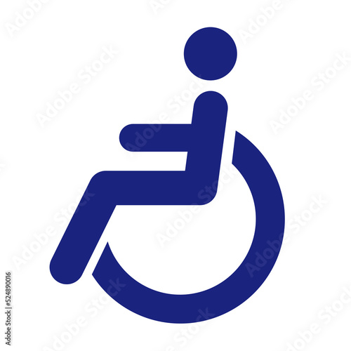 Disabled person in a wheelchair, a sign for an accessible environment.