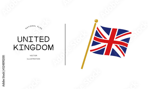 イギリスの国旗アイコン ベクターイラスト UK