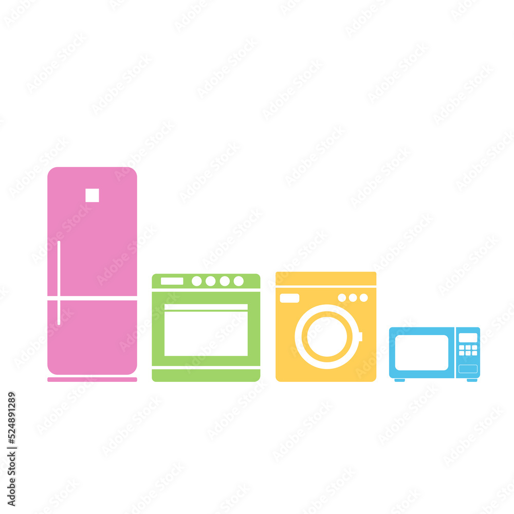 Refrigerator icon. Stove icon. Washing machine icon. Microwave icon. jpeg illustration. Electronics store image in the style of the line. Home appliances on store shelves. jpg illustration.
Refrigerator icon. Stove icon. Washing machine icon. Microwave icon. jpeg illustration. Electronics store image in the style of the line. Home appliances on store shelves. jpg illustration.