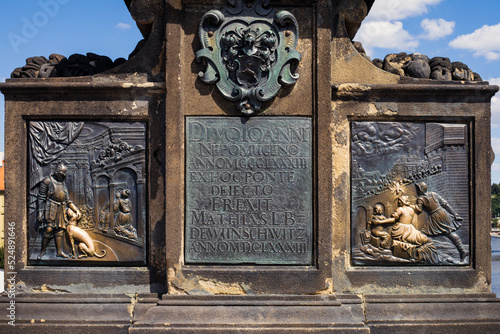Base of Statue of John of Nepomuk, Charles Bridge, Prague