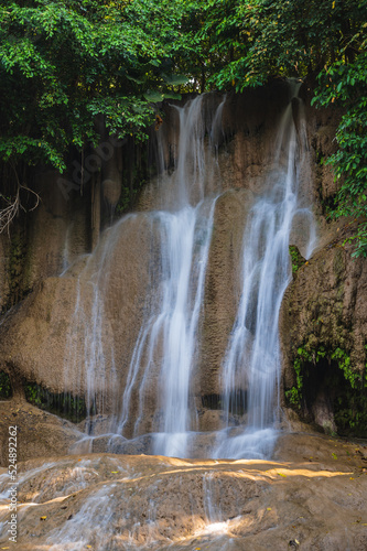 Beautiful landscape view of Sai yok noi waterfall kanchanaburi.Sai Yok Noi is a waterfall, also known as Khao Phang Waterfall.