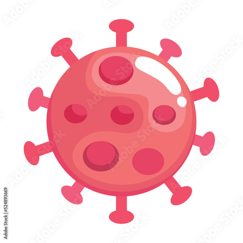 covid19 virus red particle