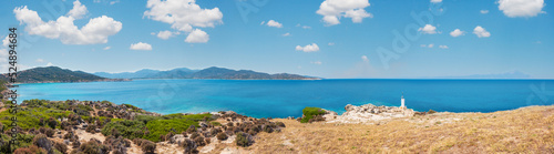 Summer sea coast  Sithonia  Greece .