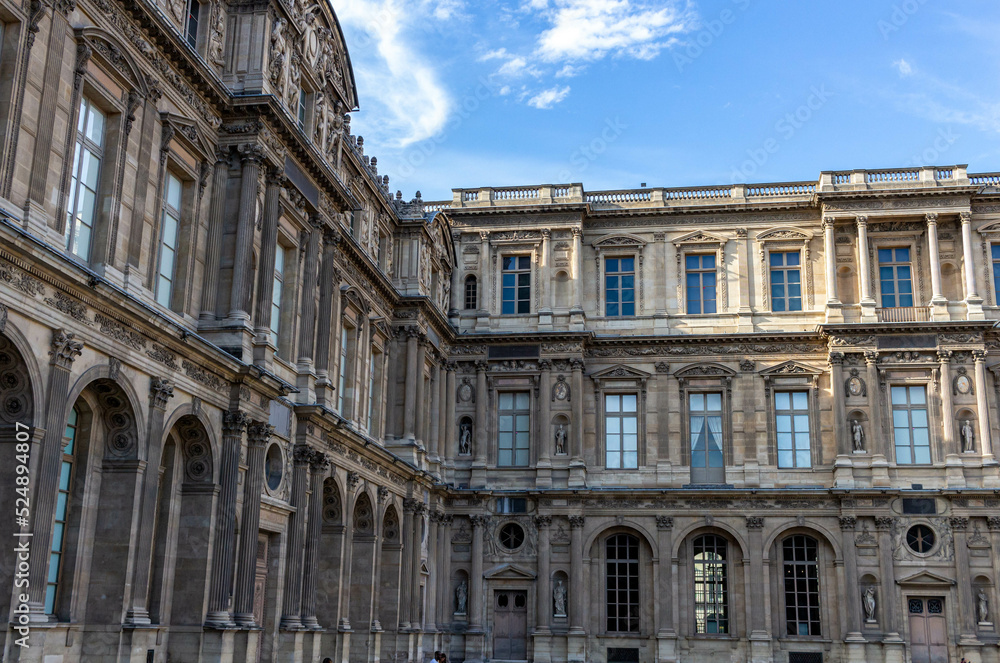 facade of the building  Louvre