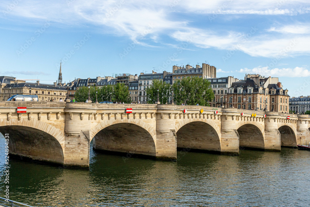 bridge over the river at Paris city