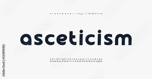 Minimalistic clean contemporary font, modern Bauhaus lowercase letters and numbers typeset for headline, logo, quotes, fashion, photography, branding, monogram, book, editorial, and print. Vector typo