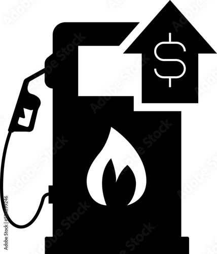 Gas crisis in Europe. North Stream. Gas Prices Going Icon or vector image.