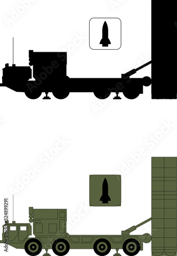 S-300 S-400 Russian Air Defense Missile Systems icon vector image photo