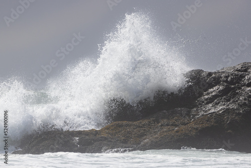 waves crashing on the rocks of the oregon coast near bandon oregon 