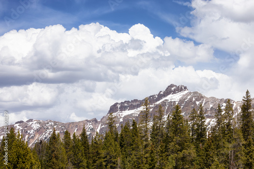 Rugged Mountains with snow in Amercian Landscape. Spring Season. Hanna, Utah. United States. Nature Background.