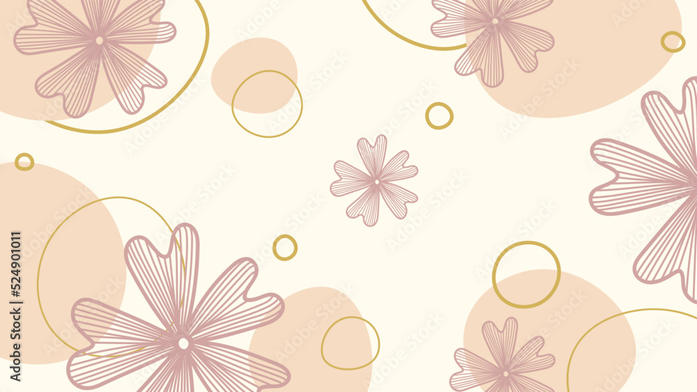 Abstract art background vector. Luxury minimal style wallpaper with art flower and organic round shapes. Abstract art background vector. Luxury minimal style wallpaper with art flower and organic round shapes.