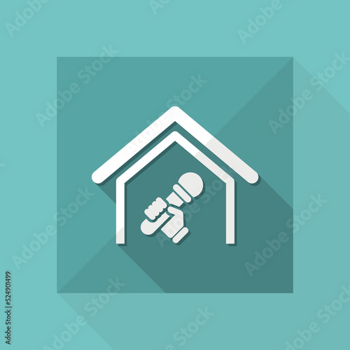 Vector illustration of single isolated karaoke icon