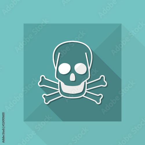 Vector illustration of single isolated risk of death icon