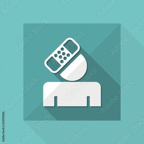 Vector illustration of single isolated injury icon