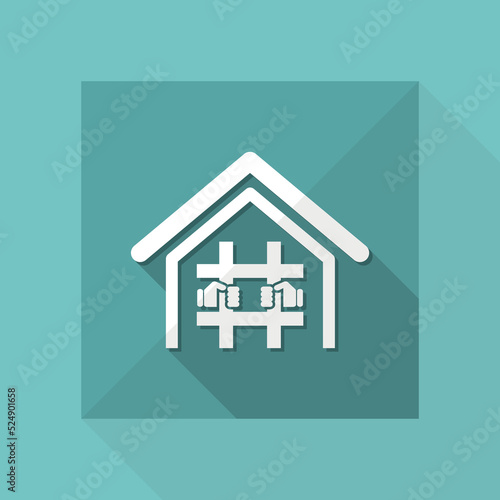 Vector illustration of single isolated prison icon