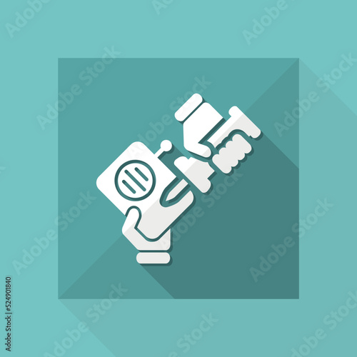 Vector illustration of single isolated radio repairer icon