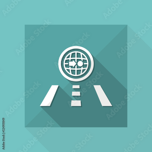Vector illustration of single navigate icon