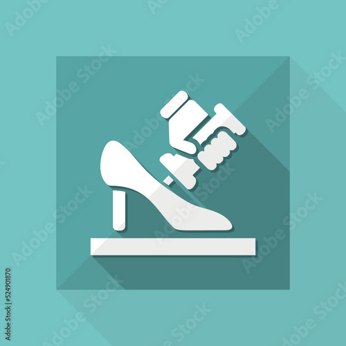 Vector illustration of single isolated shoe repair icon