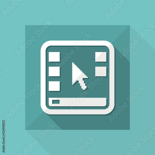 Vector illustration of single isolated desktop icon photo