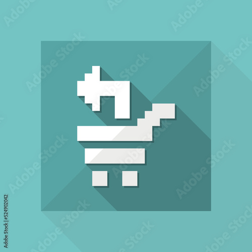 Vector illustration of single isolated pixel pc icon