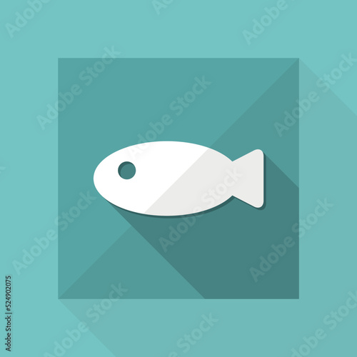 Vector illustration of single isolated fish icon