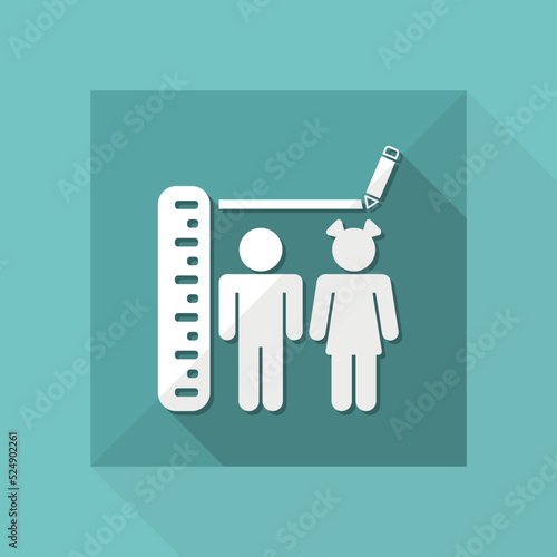 Schilderij op canvas Vector illustration of single isolated stature icon
