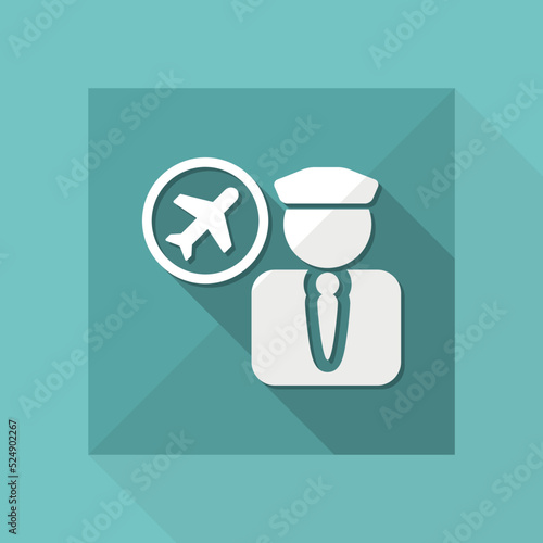 Vector illustration of single isolated air pilot icon