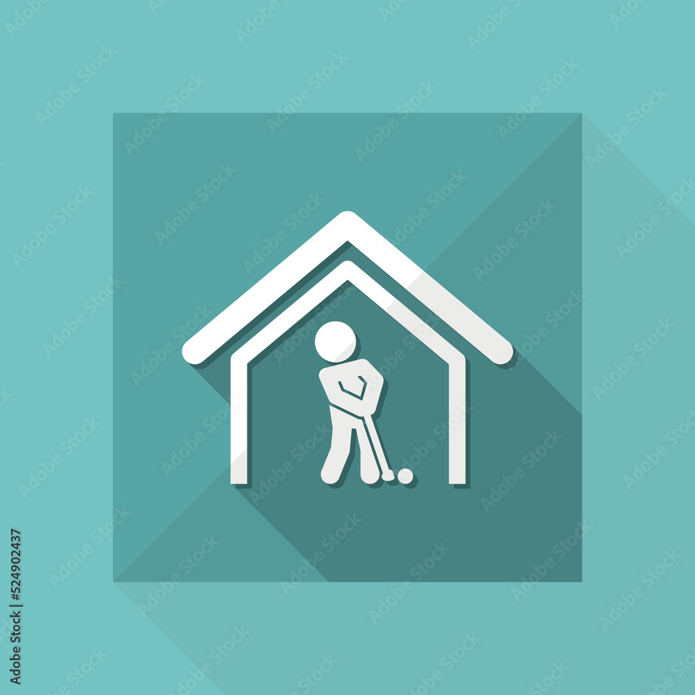 Vector illustration of single isolated golf player icon Vector illustration of single isolated golf player icon