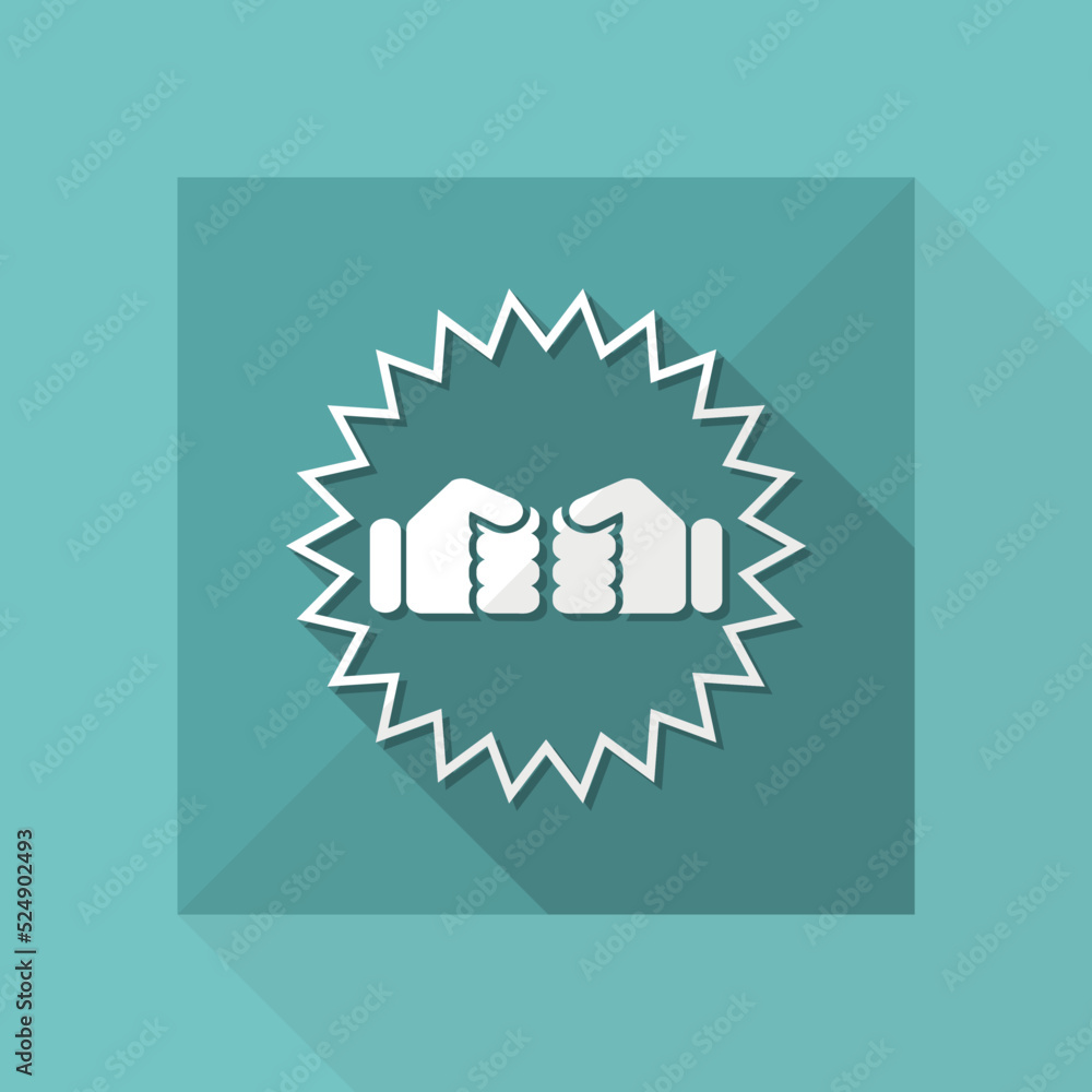 Vector illustration of single isolated boxing icon Vector illustration of single isolated boxing icon