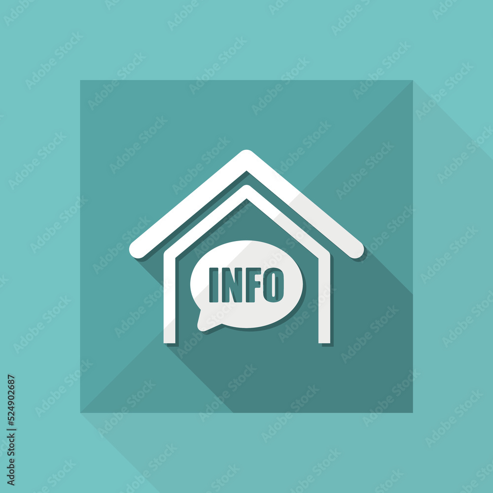 Vector illustration of single isolated box info icon Vector illustration of single isolated box info icon
