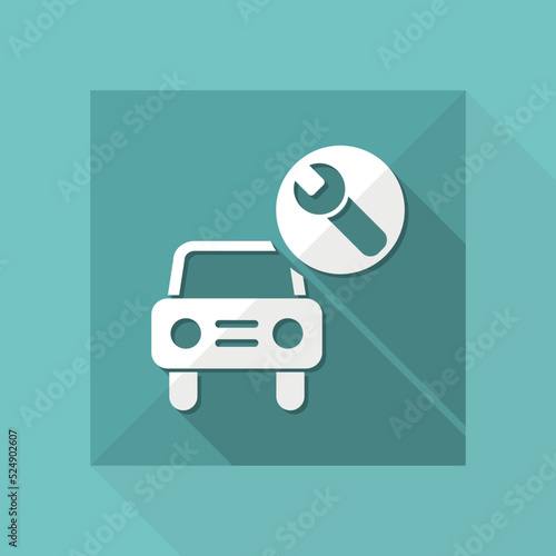 Vector illustration of single isolated car repair icon