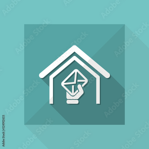 Vector illustration of single isolated mail icon