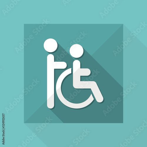 Vector illustration of handicap assistance icon