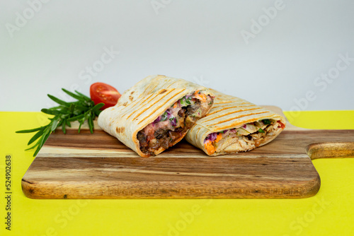 delicious burrito on the table
