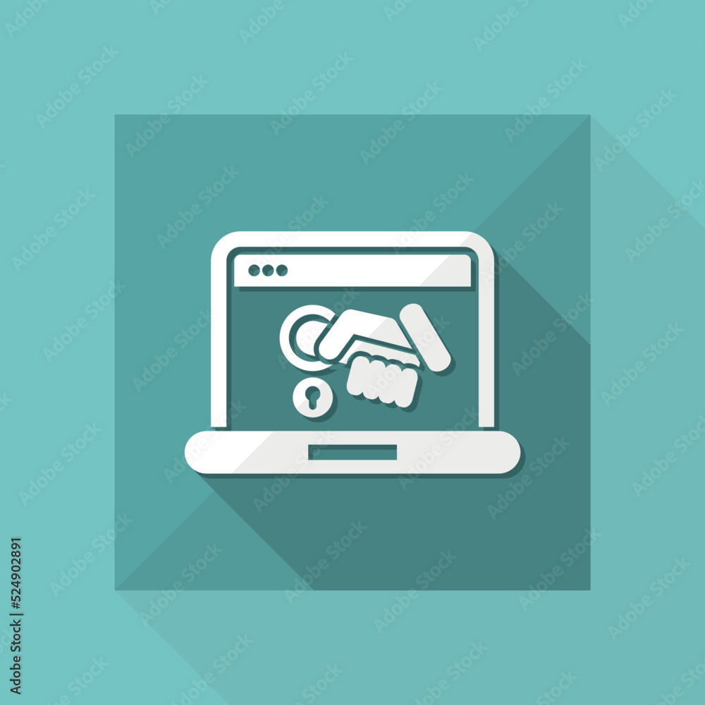 Computer privacy concept icon Computer privacy concept icon