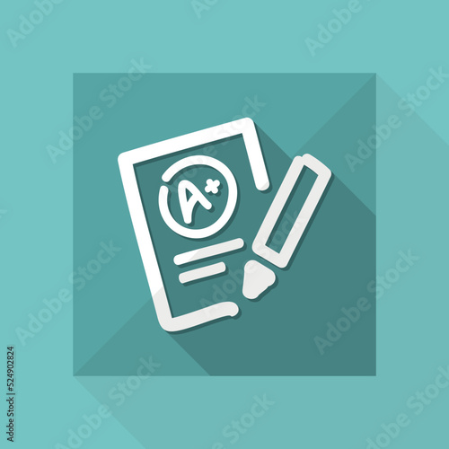 Excellent evaluation test icon