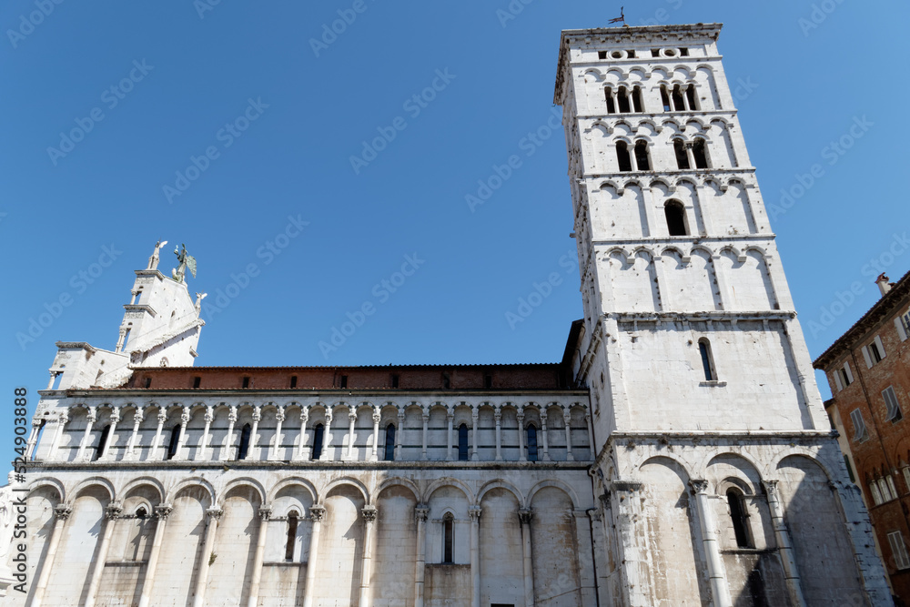 Roman Catholic basilica church of San Michele in Foro . Lucca, Italy