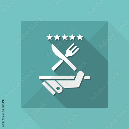 Restaurant icon. Top rating.