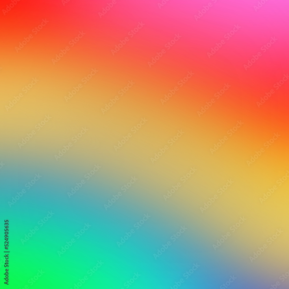 Abstract blurred gradient pastel background in bright colors. Rainbow colors background.  Wallpaper. 