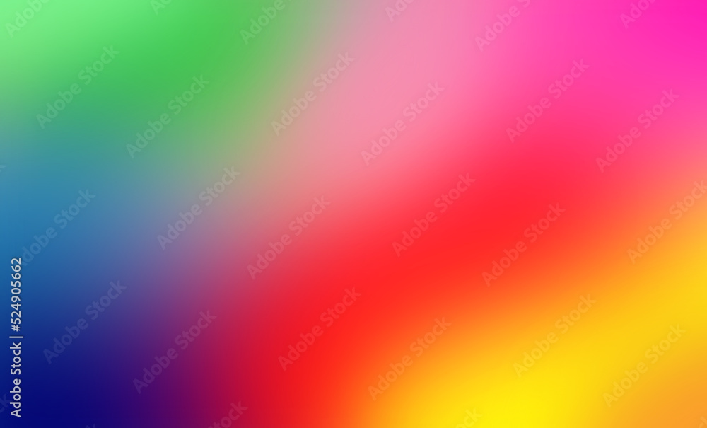 Abstract blurred gradient pastel background in bright colors. Rainbow colors background.  Wallpaper. 