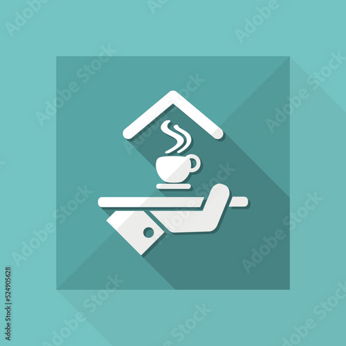 Hotel icon. Breakfast icon.