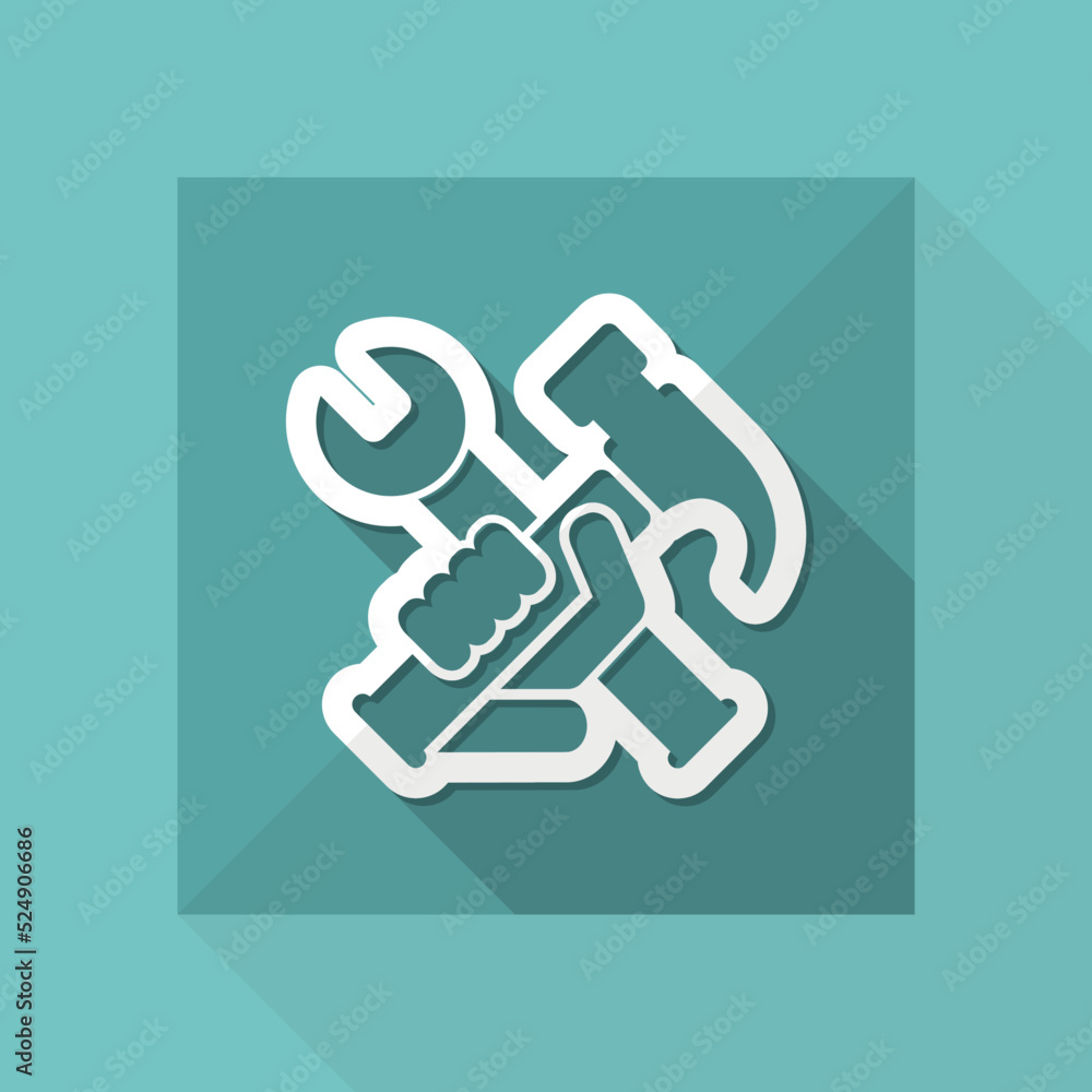 Hammer and wrench Hammer and wrench