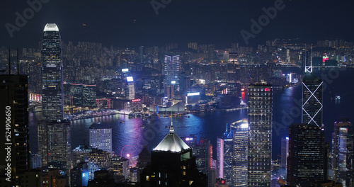 Photography Timelapse of Hong Kong city night