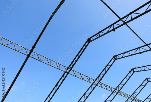 Wallpaper Mural Steel structure with blue sky background Torontodigital.ca