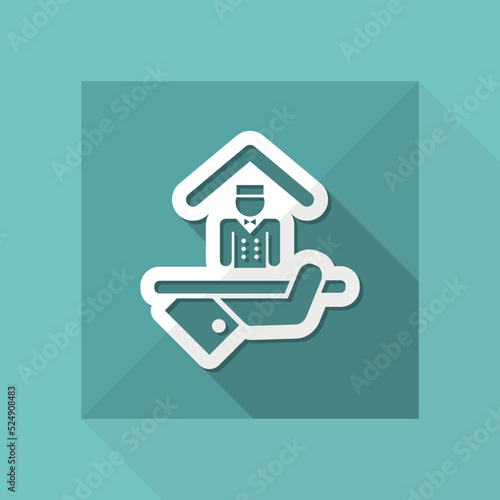 Hotel icon. Porter service.
